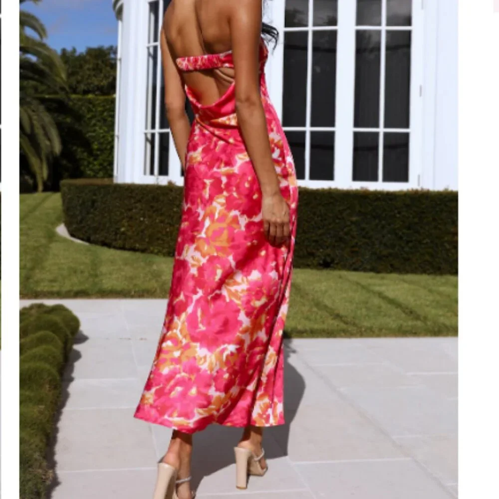 NWT Letters Of Mine Maxi Dress Pink - Picture 2 of 4